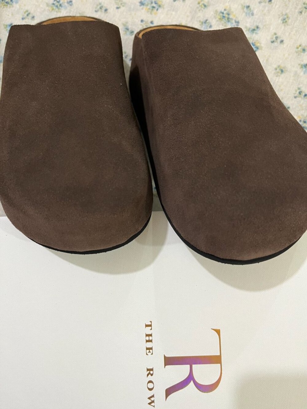 The Row Hugo Suede Mules Brown - Picture 8 of 9